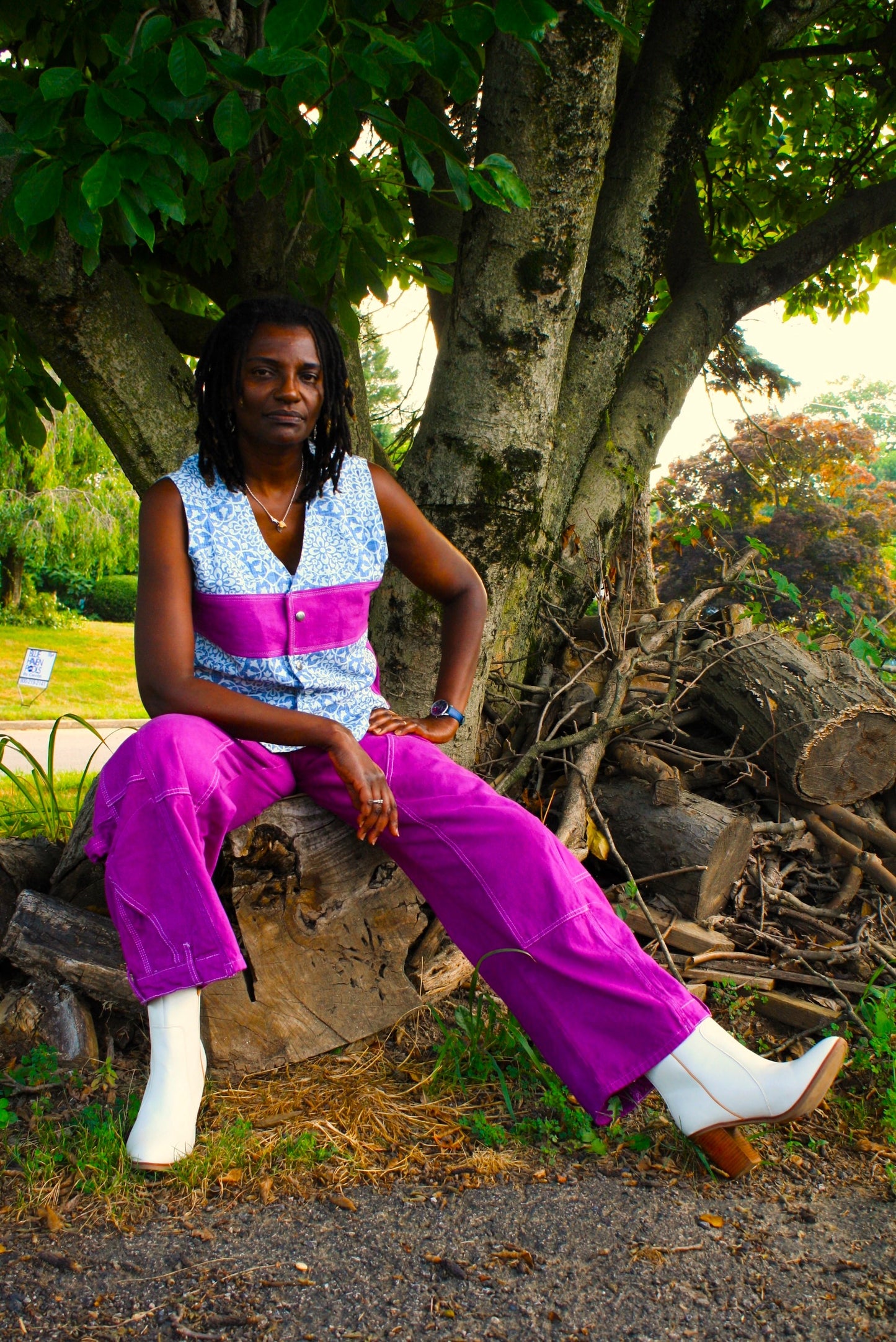 Purple Carpenter Pants